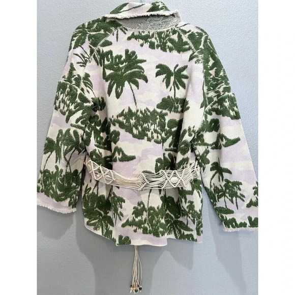Maje Womens Cardiagan Size Small Imprime Aloha Belted Cardigan Jacket $595 - Picture 10 of 11